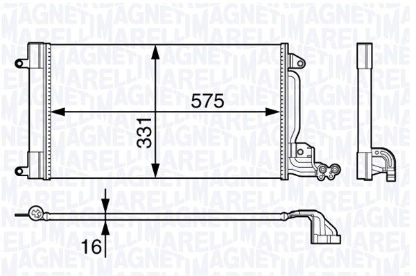 MAGNETI MARELLI Lauhdutin, ilmastointilaite 350203715000